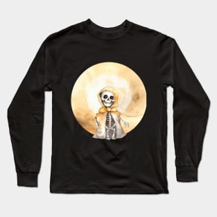 Lil Halloween Skeleton in Cape Long Sleeve T-Shirt